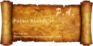 Palku Alvián névjegykártya
